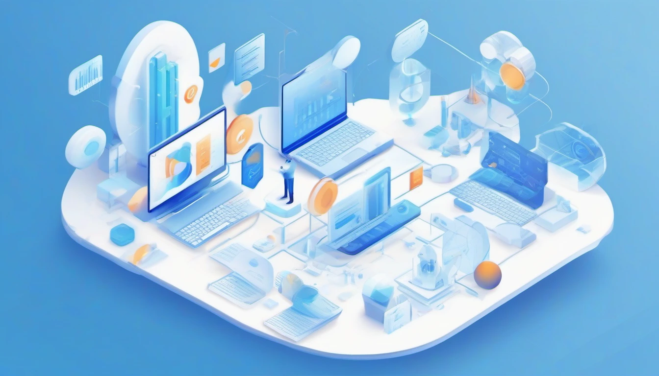 SEO services illustration showing digital marketing growth and website optimization
