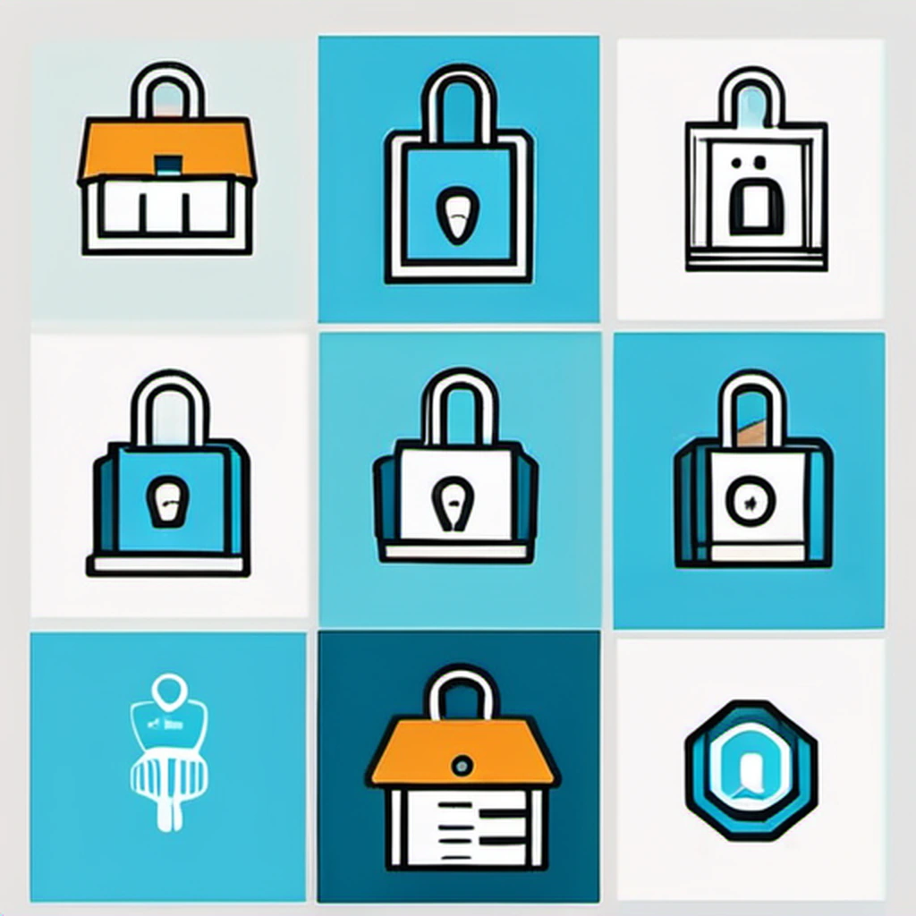 Locksmith SEO illustration with keys and security services