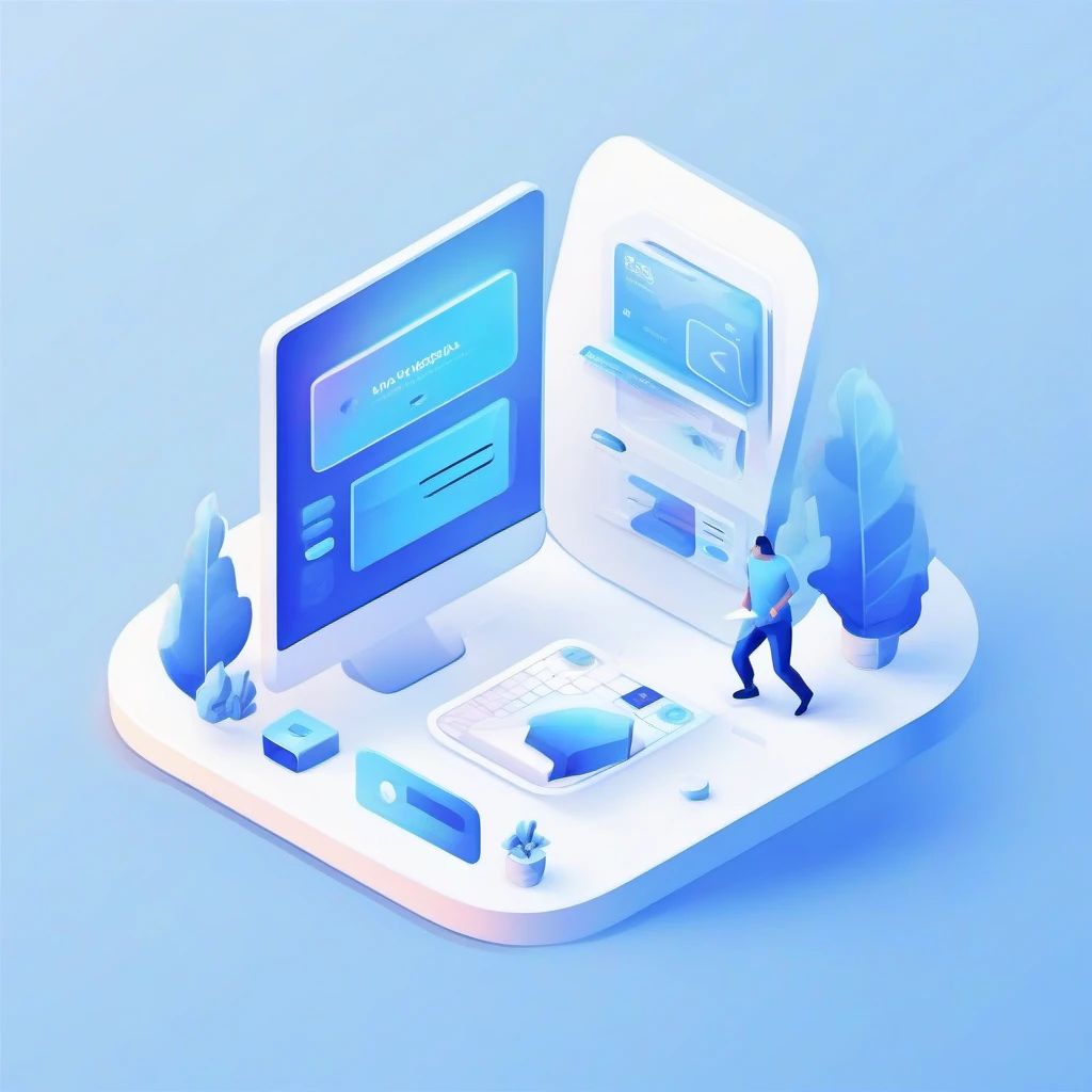 E-commerce website development illustration